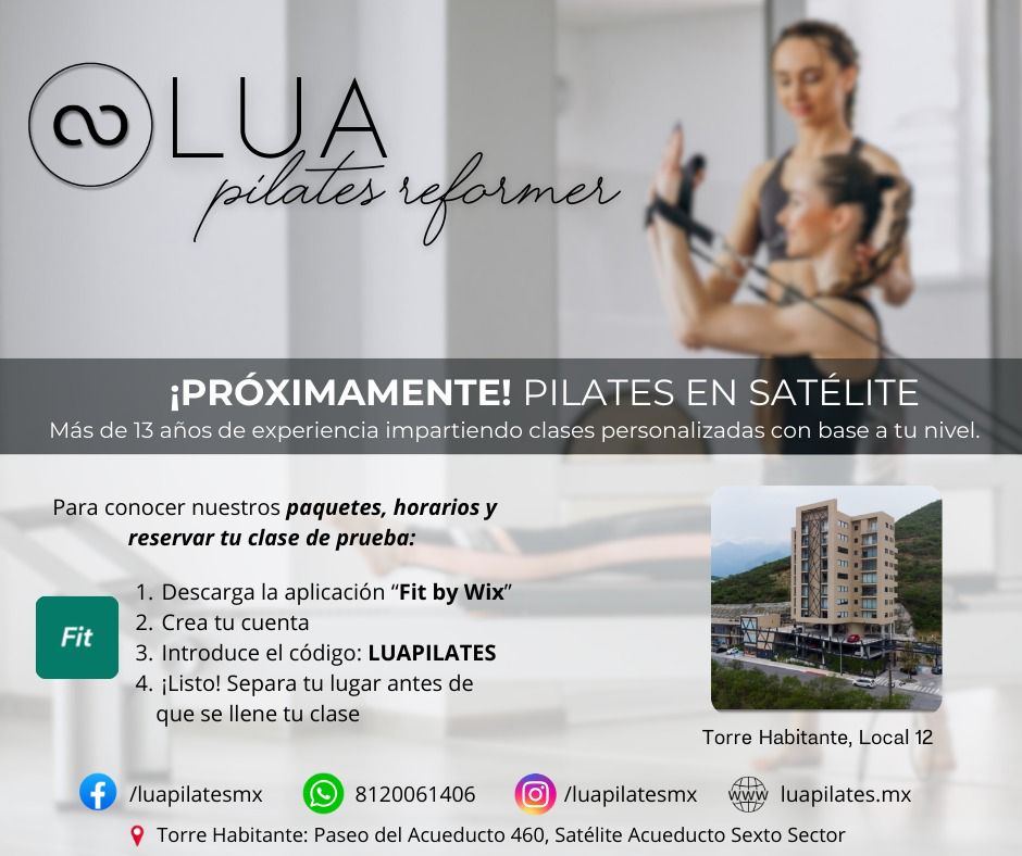 LUA Pilates Reformer - Estudio en Monterrey, Nuevo León - Vista 2 de 2 de las instalaciones de la academia